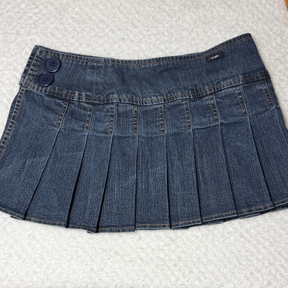 ✅ Denim Pleated Skirt